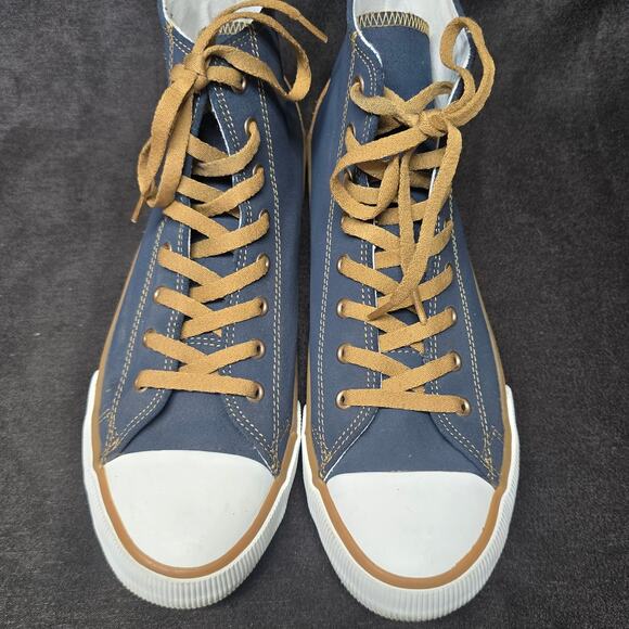 Harley Davidson Navy Blue Faux Suede Filkens High Top Sneakers Lace Up Shoes - Picture 2 of 10